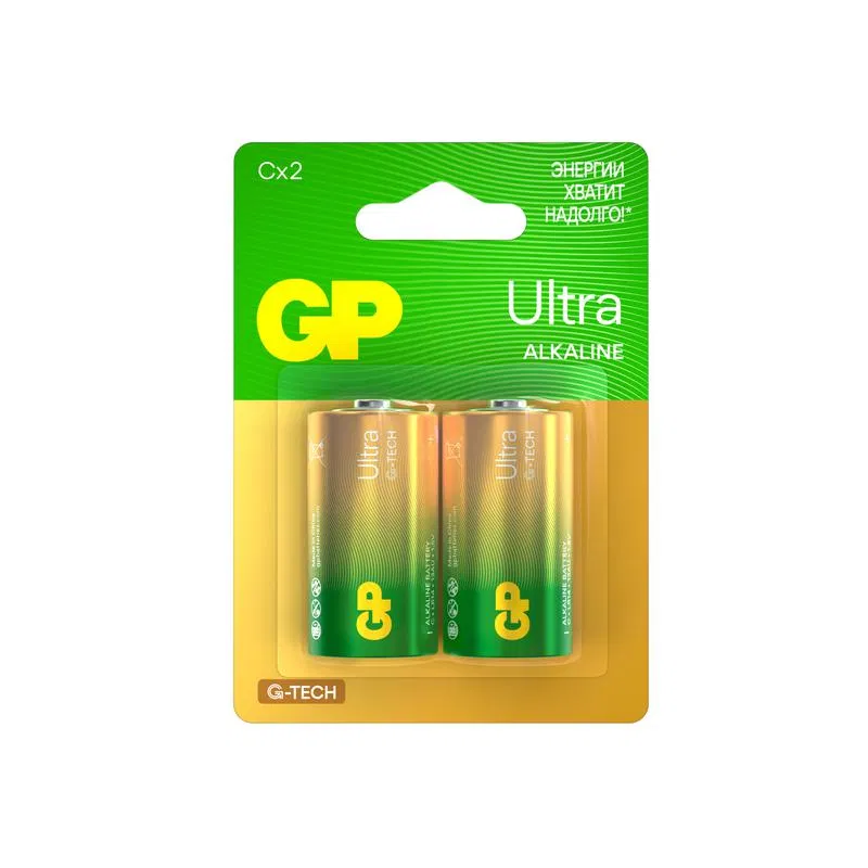 Элемент питания алкалиновый C/LR14 1.5В Ultra Alkaline G-Tech 14AUA21-2CRSBC2 20/160 (блист.2шт) GP 1236