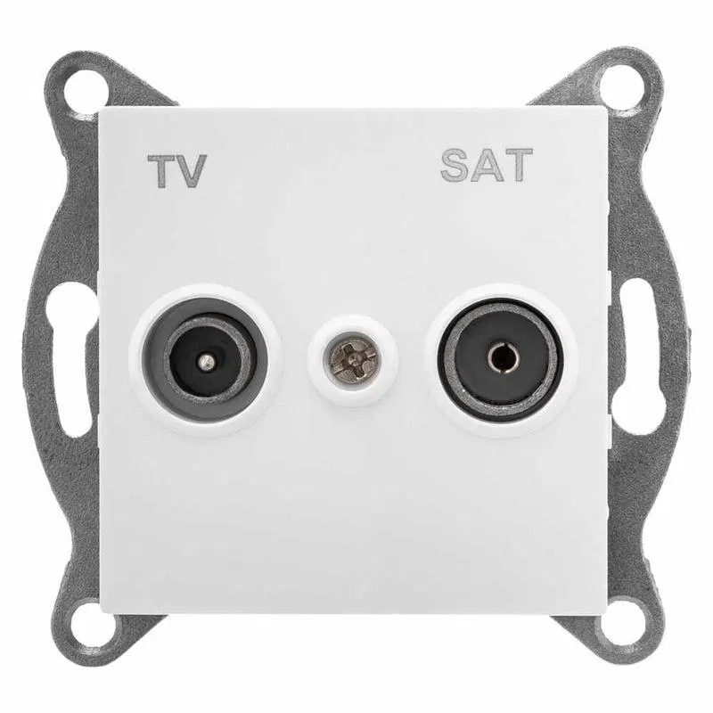 Механизм розетки TV+ SAT оконечной СП Ugra бел. матов. GUSI С11TS1-041