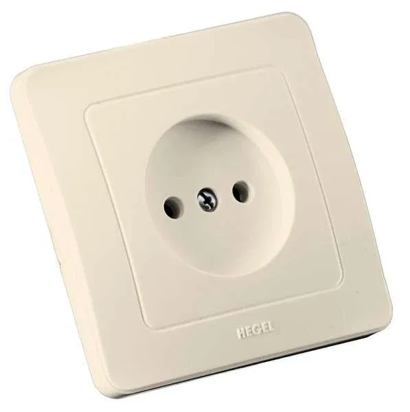 Розетка 1-м СП Мастер 16А IP20 250В защ. шторки сл. кость HEGEL РС16-302-01