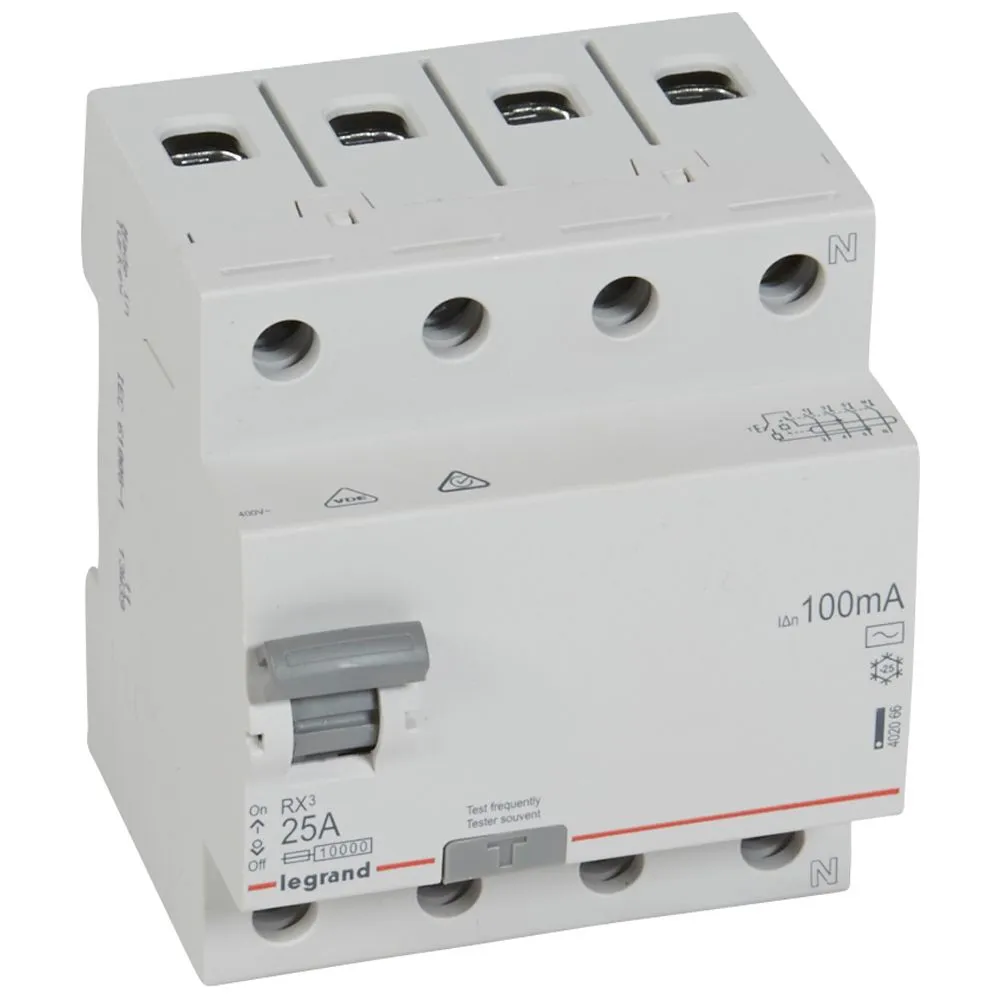 RX3 ВДТ 100мА 25А 4П AC LEGRAND 402066 IEK