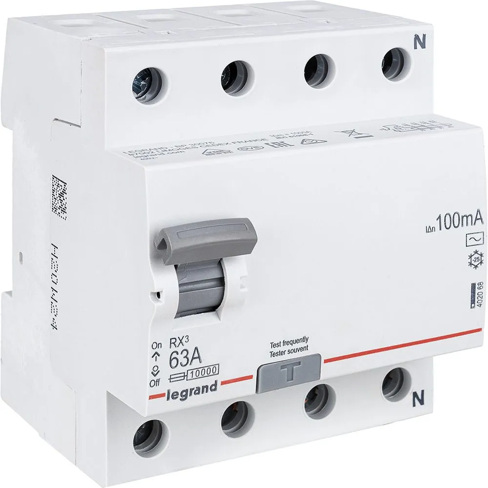RX3 ВДТ 100мА 63А 4П AC LEGRAND 402068 IEK