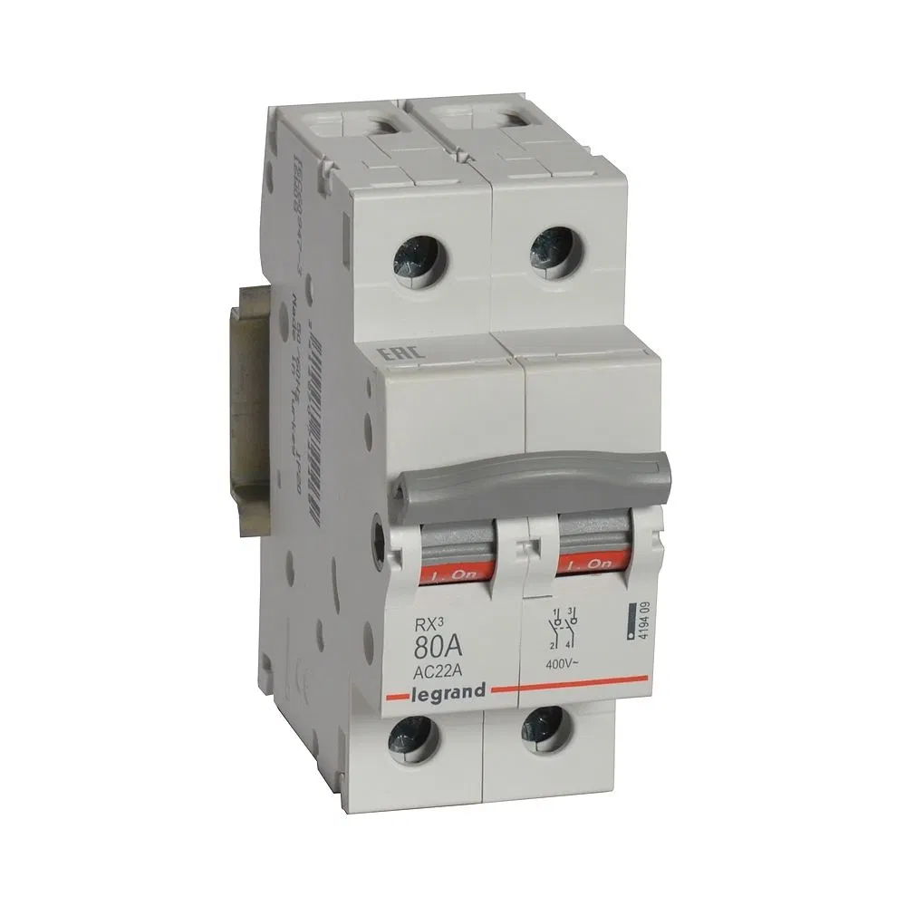 RX3 Выключатель-разъединитель 80А 2П LEGRAND 419409 IEK
