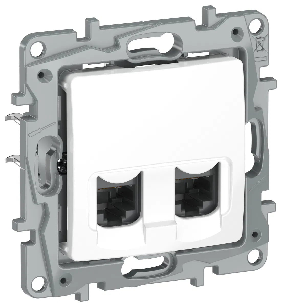IEKETIKA Розетка компьютерная двойная RJ45 категория 5Е UTP 6722551 белый IEK