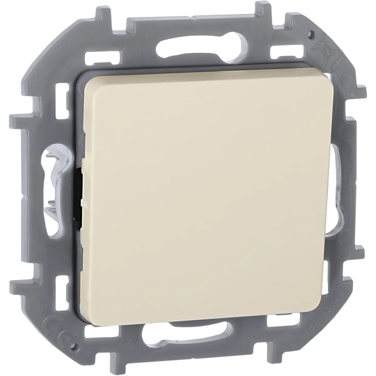 INSPIRIA Переключатель 1-клавишный схема 6 10АХ безвинтовые зажимы слоновая кость 673651 IEK