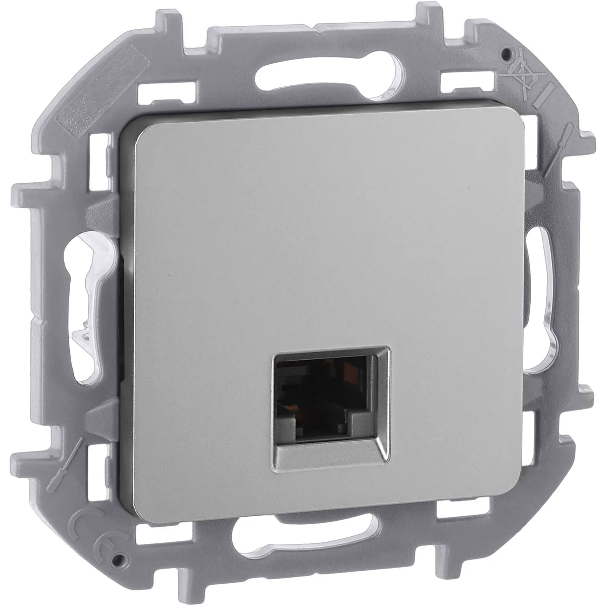 INSPIRIA Розетка компьютерная RJ45 категория 5Е UTP алюминий