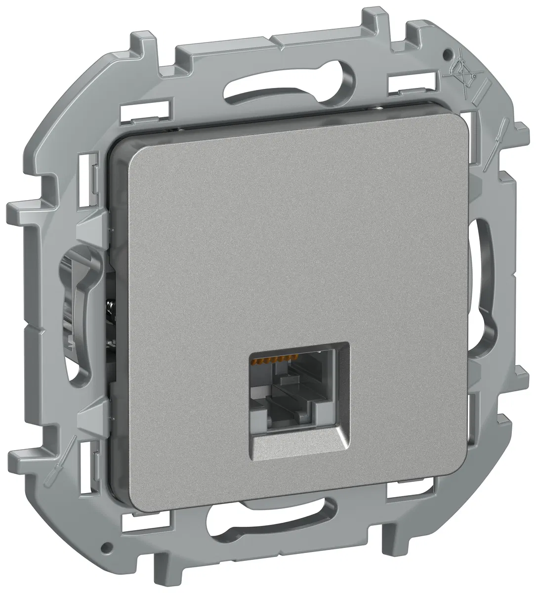 IEKINSPIRIA Розетка компьютерная RJ45 категория 5Е UTP 6738271 алюминий IEK
