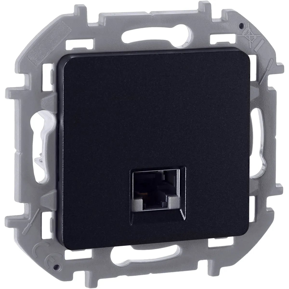 INSPIRIA Розетка компьютерная RJ45 категория 5Е UTP антрацит