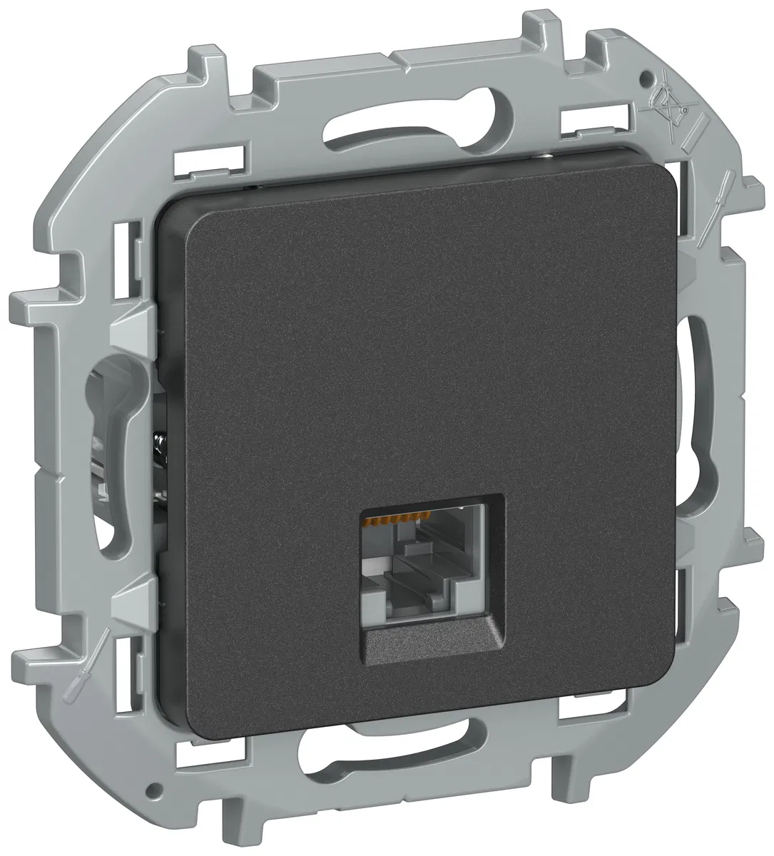 IEKINSPIRIA Розетка компьютерная RJ45 категория 5Е UTP 6738281 антрацит IEK