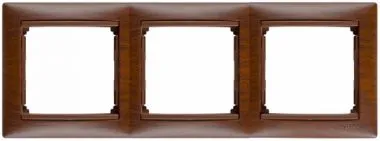 VALENA DIY Рамка 3-местная дерево тонированное 694364 IEK