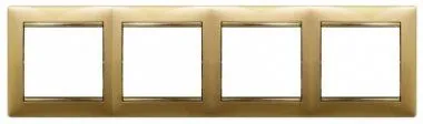 VALENA DIY Рамка 4-местная золото матовое 694368 IEK