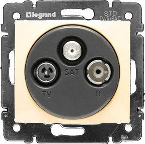 VALENA DIY Розетка TV-FM-SAT тип звезда слоновая кость