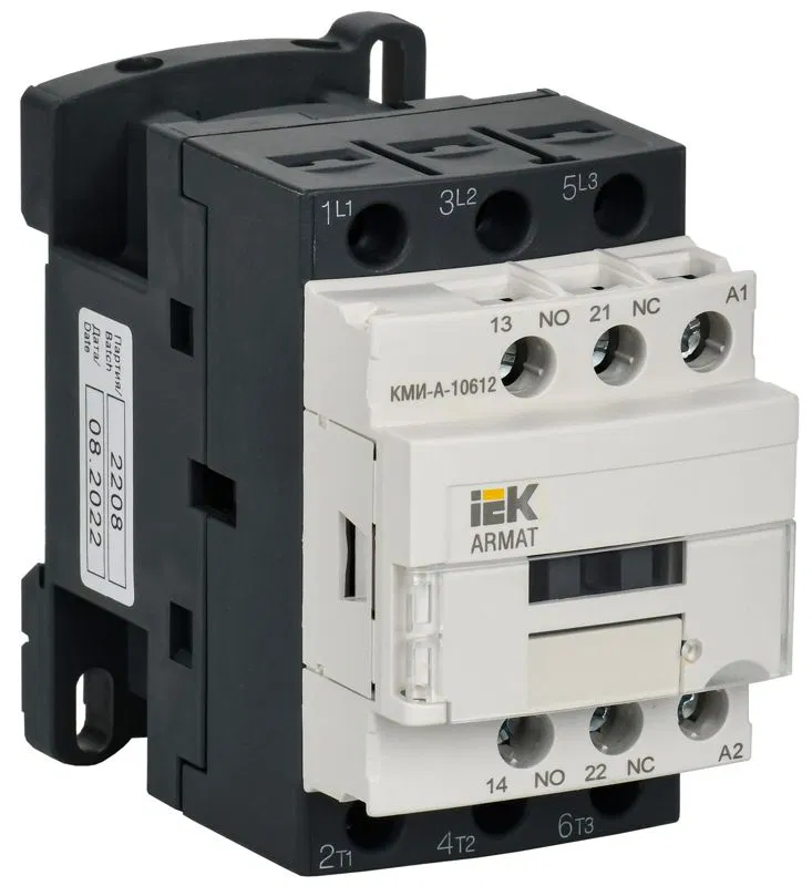 Контактор КМИ-А-10612 LC1D 6А кат. 36В AC 1НО+1НЗ AC-3 IEK AR-ACC-11-006-036-11