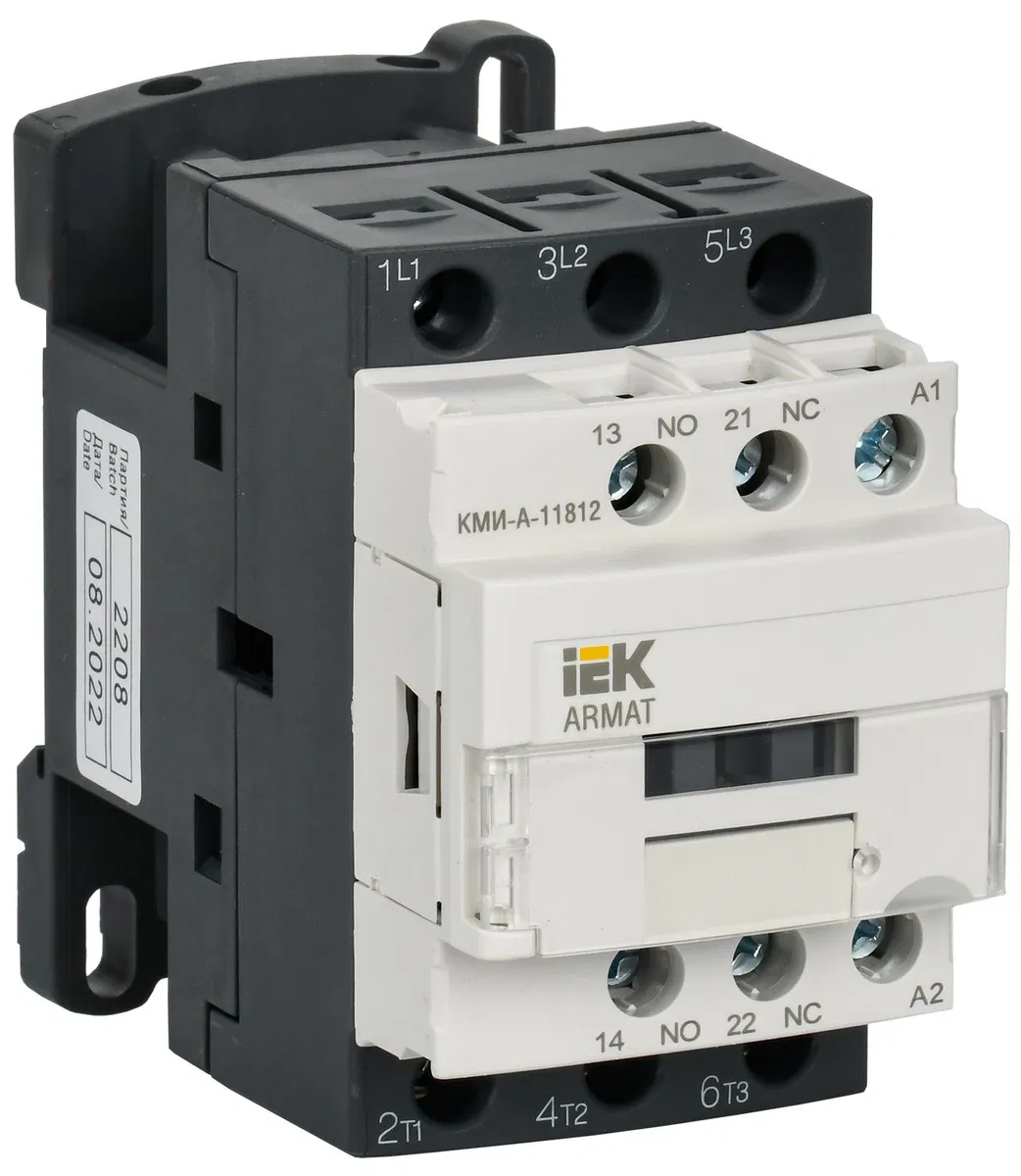 ARMAT Контактор КМИ-А-11812 LC1D 18А 230В/АС3 1NO/1NC IEK AR-ACC-11-018-230-11