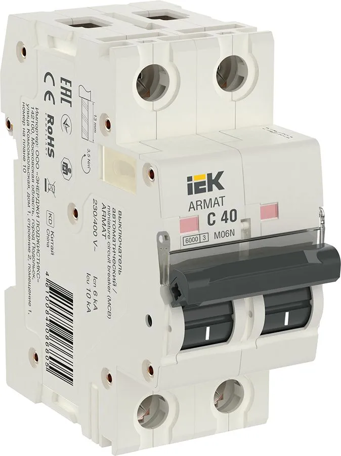 ARMAT Авт. выкл. M06N 2P C 40А IEK AR-M06N-2-C040 IEK