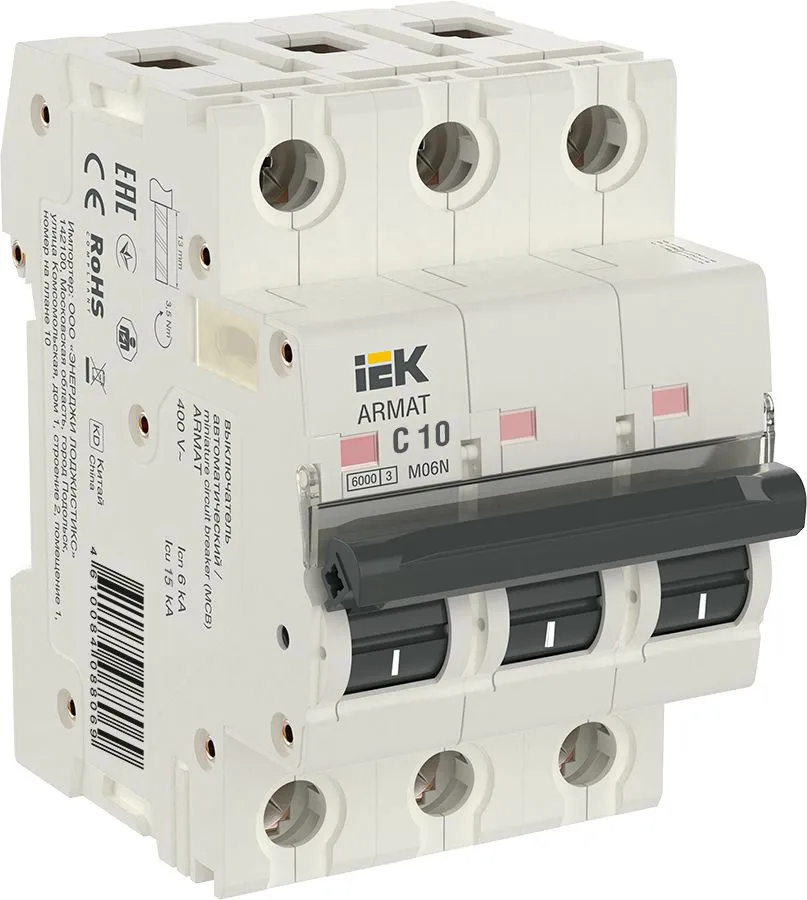 ARMAT Авт. выкл. M06N 3P C 10А IEK AR-M06N-3-C010 IEK