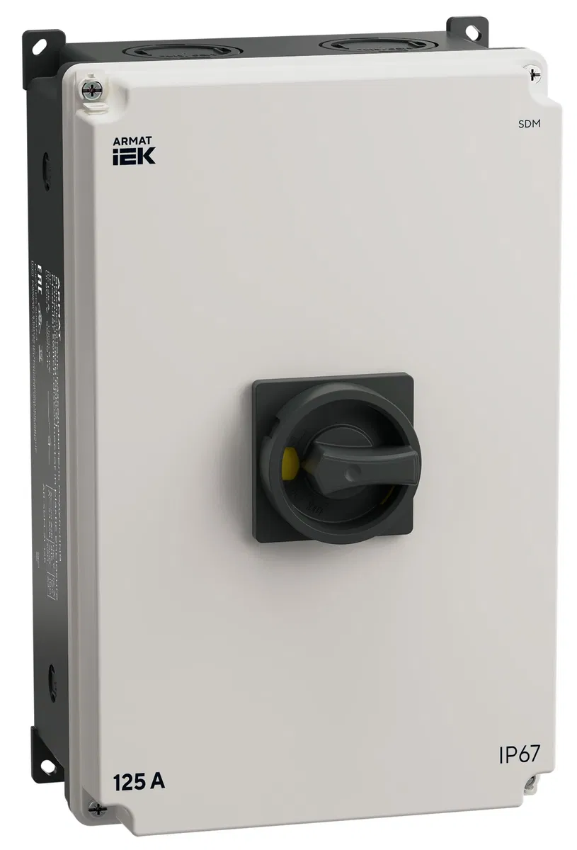 ARMAT Выключатель-разъединитель SDM 3P 125А в пластиковом боксе IP67 IEK AR-SDM-21-125