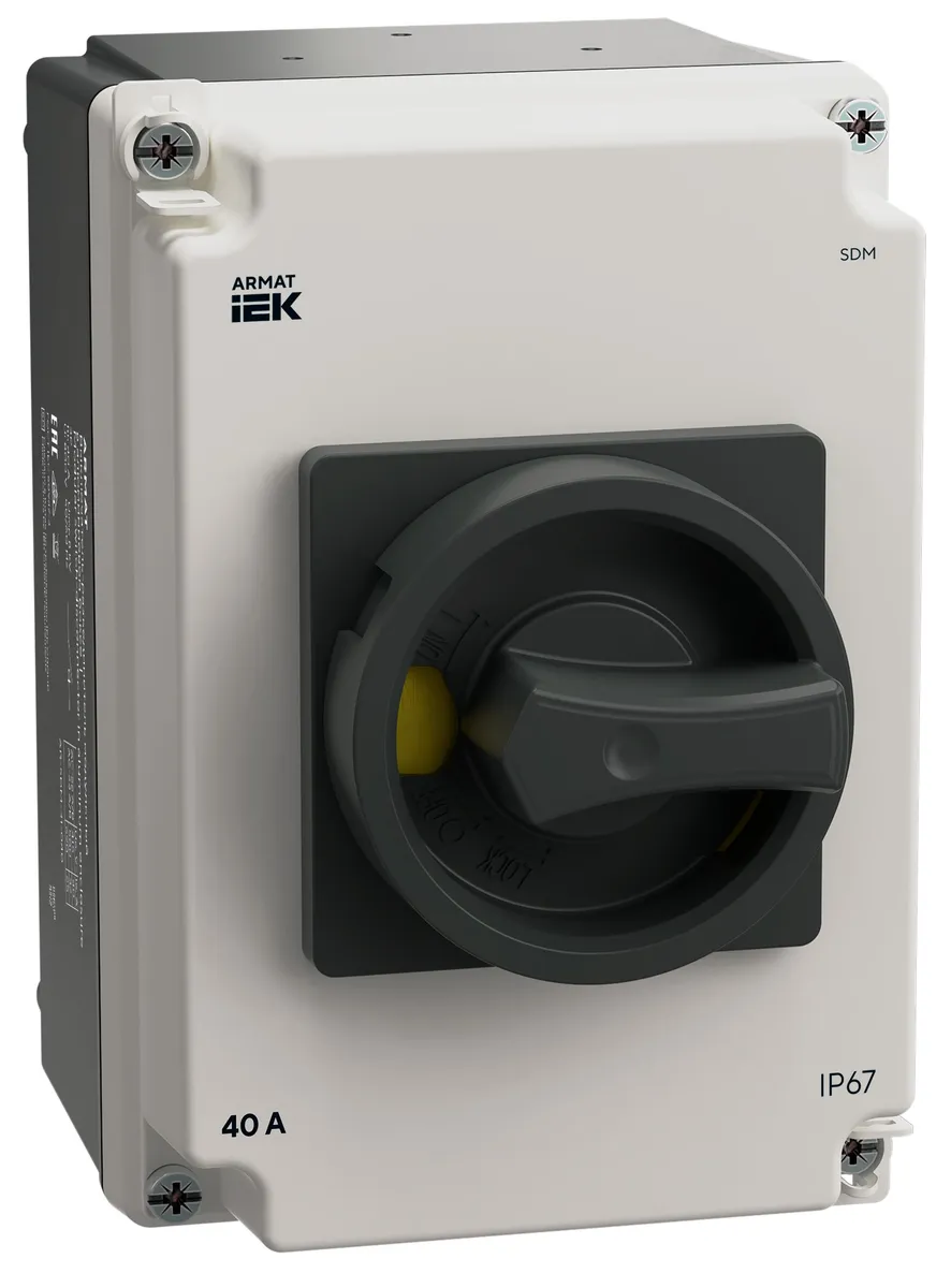 ARMAT Выключатель-разъединитель SDM 3P 40А в алюминиевомом боксе IP67 IEK