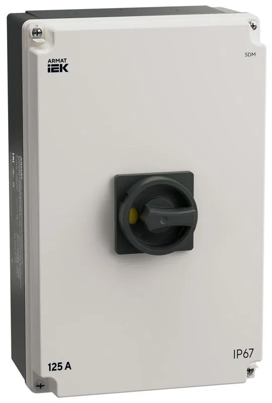 Выключатель-разъединитель 3п 125А SDM IP67 в алюм. боксе ARMAT IEK AR-SDM-31-125