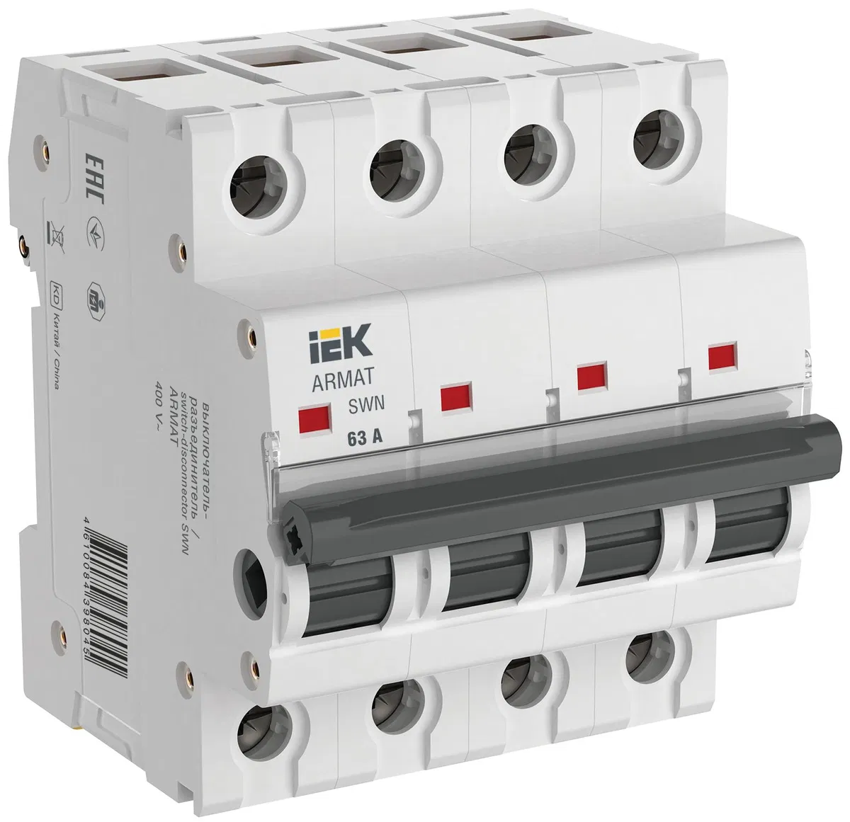 ARMAT Выключатель-разъединитель SWN 4P 63А IEK AR-SWN-4-063