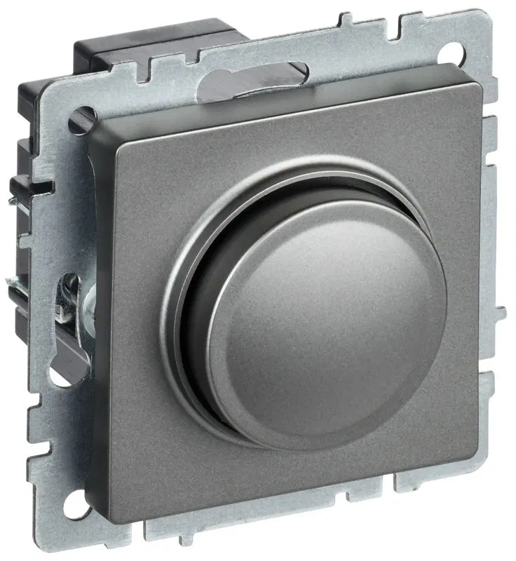 Светорегулятор СП BRITE пов-наж. 600Вт СС10-1-0-БрС механизм сталь IEK BR-D20-0600-K46