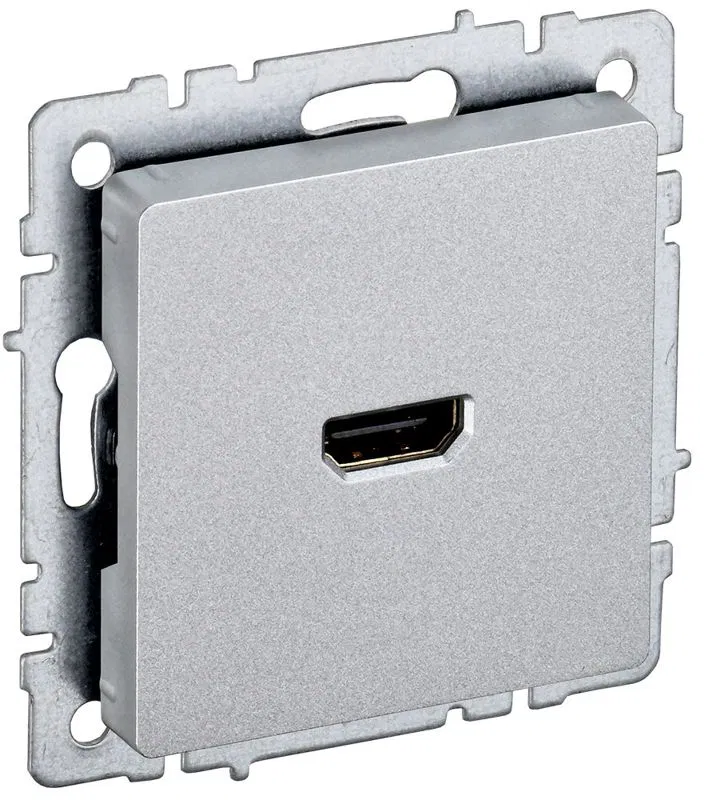 Розетка СП BRITE HDMI РHDMI-0-БрА механизм алюм. IEK BR-H10-K47
