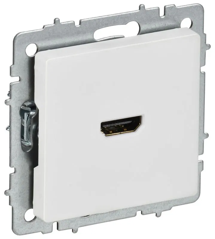 Розетка HDMI СП BRITE РHDMI-0-БрАБ механизм арктич. бел. IEK BR-H10-K91