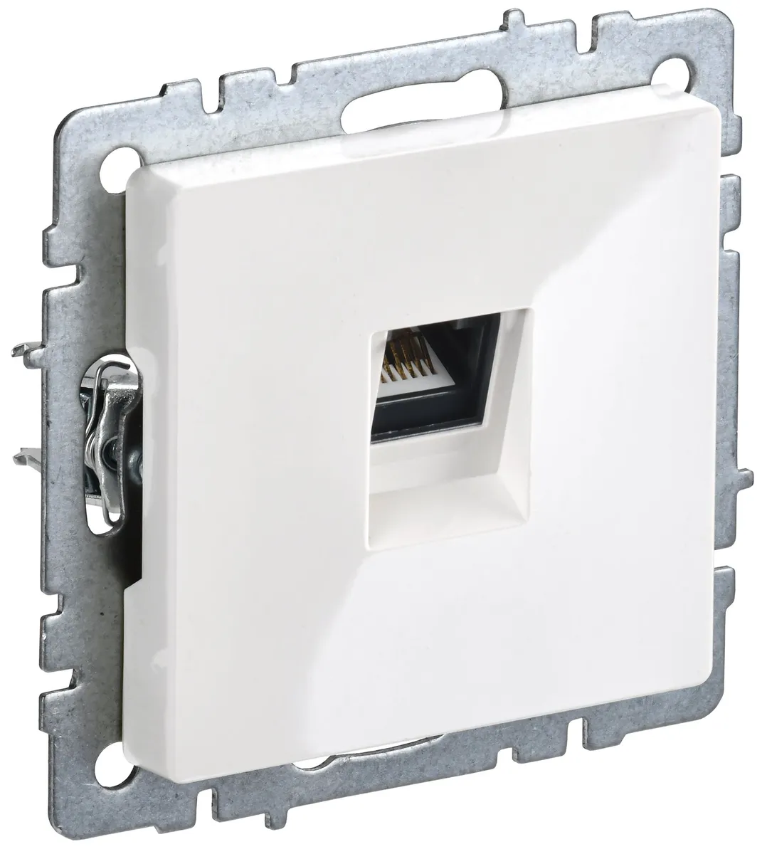 BRITE Розетка компьютерная RJ45 кат.6 РК11-БрБ белый BR-K10-2-K01 IEK
