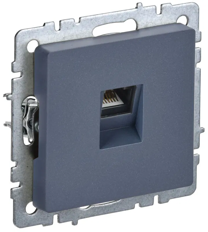 Розетка компьютерная СП RJ45 кат.6 BRITE РК11-БрМ механизм маренго IEK BR-K10-2-K35