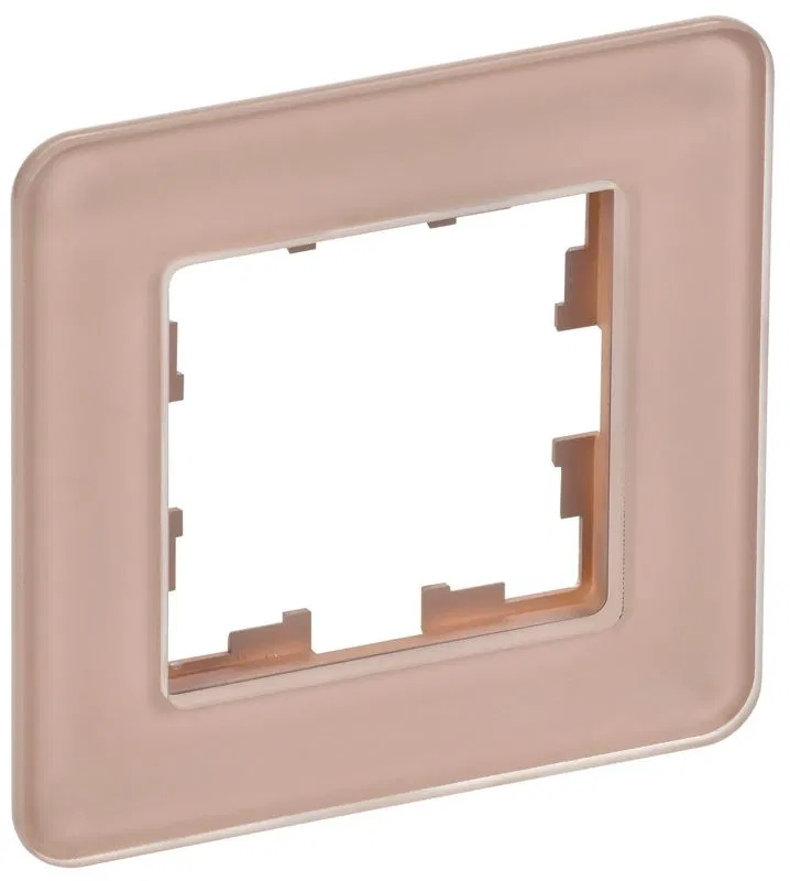 Рамка 1-м BRITE РУ-1-2-Бр стекло дым. RE IEK BR-M12-G-41-K97