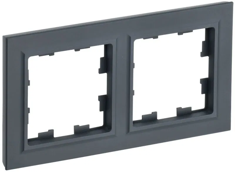 Рамка 2-м BRITE РУ-2-БрГ графит IEK BR-M22-K53