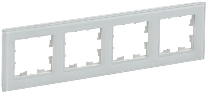 Рамка 4-м BRITE РУ-4-2-БрБ стекло бел. IEK BR-M42-G-K01