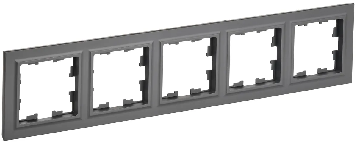 BRITE Рамка 5-местная РУ-5-БрГ графит BR-M52-K53 IEK
