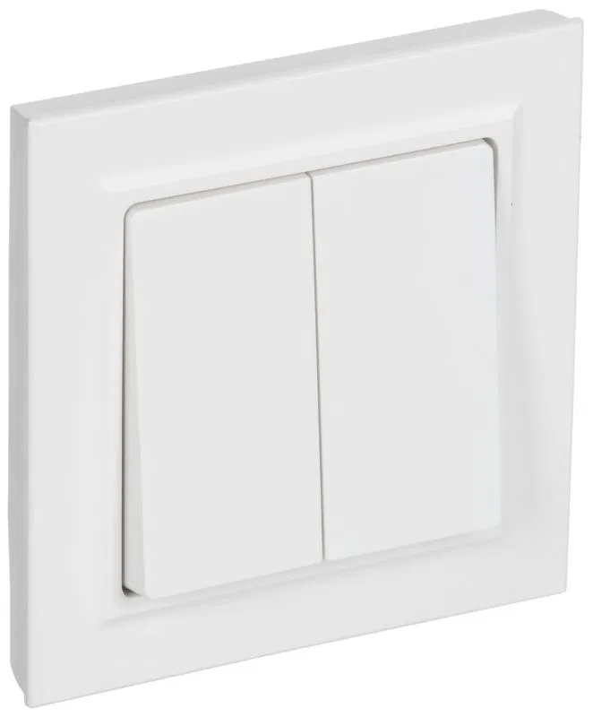 Выключатель 2-кл. СП BRITE ВСР10-2-0-БрАБ 10А в сборе арктич. бел. IEK BR-V20-0-10-K91-F