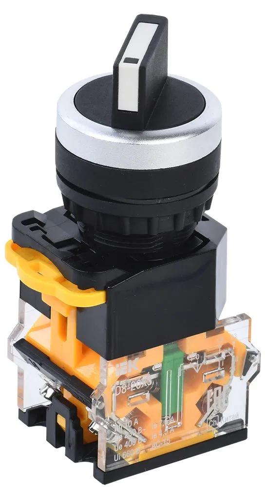 Переключатель D8-20X3 на 3 положения 2NO черный IEK BSW30-20X3-4-24-2-K02