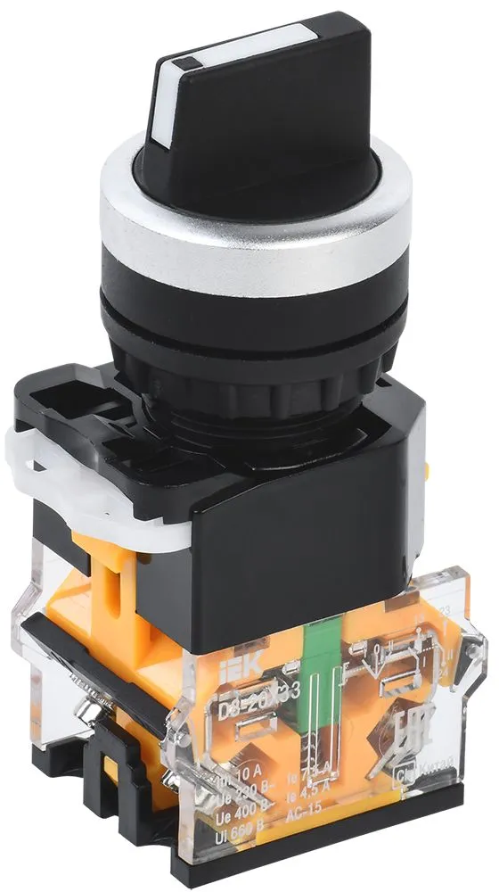 Переключатель D8-20X33 на 3 положения 2NO черный BSW30-20X33-4-24-2-K02 IEK