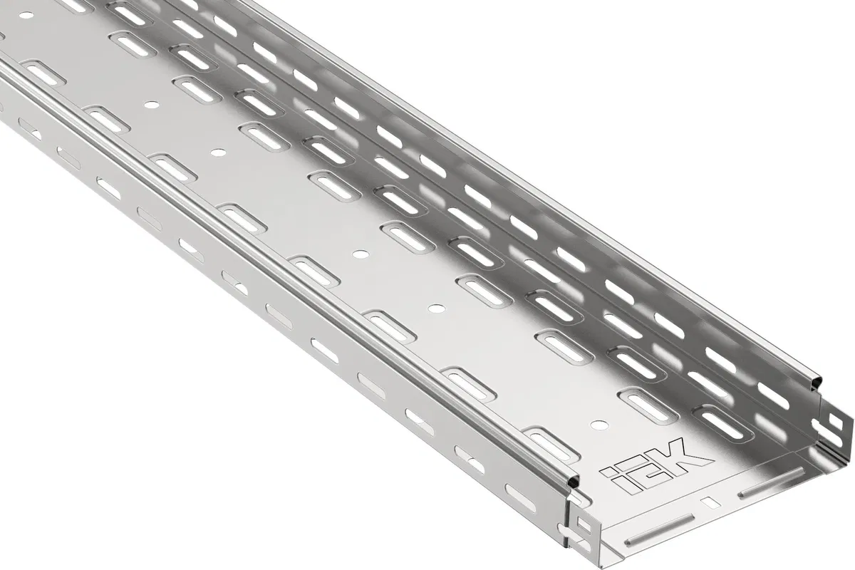 ESCA Лоток перфорированный 50х100х3000 RAL 9016 GL IEK CLPK10-050-100-3