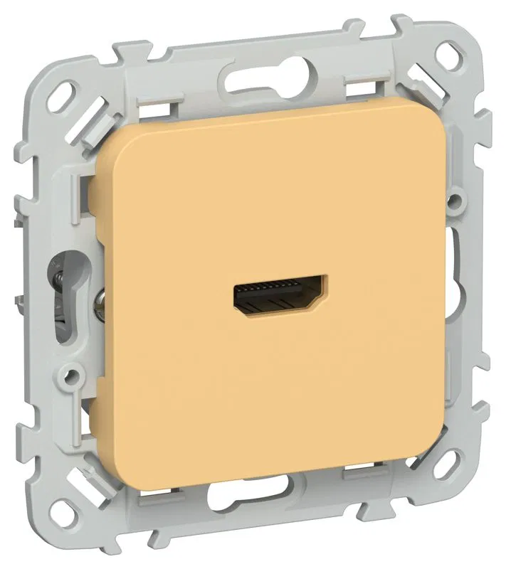 Розетка HDMI СП FLITE РШДМА-ФлЗ механизм золотарник IEK FI-H10-K90