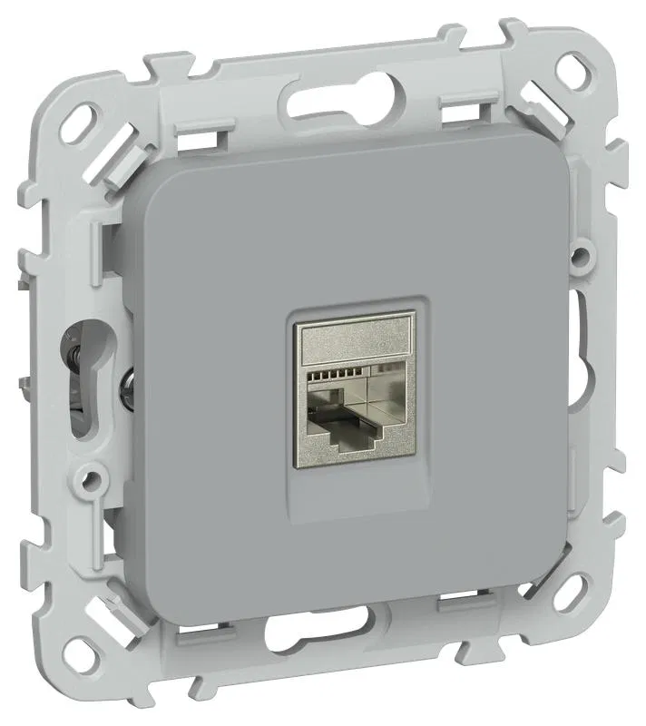 Розетка компьютерная СП FLITE РК5е-1-1-ФлС RJ45 кат.5E STP механизм сер. IEK FI-K11-1-K03