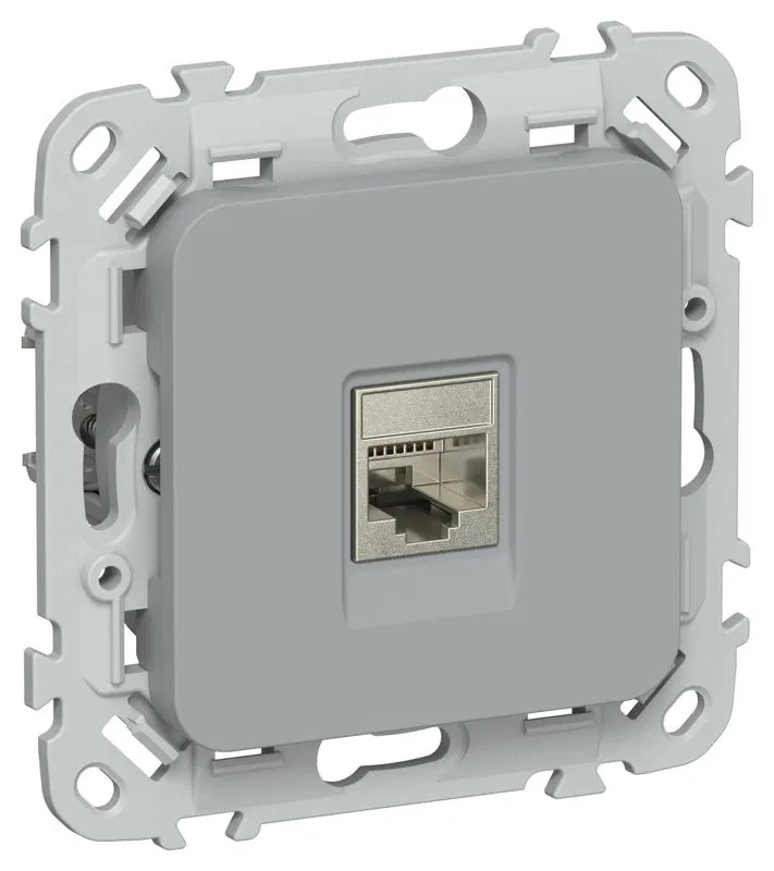 Розетка компьютерная СП FLITE РК6-1-1-ФлС RJ45 кат.6 STP механизм сер. IEK FI-K11-2-K03