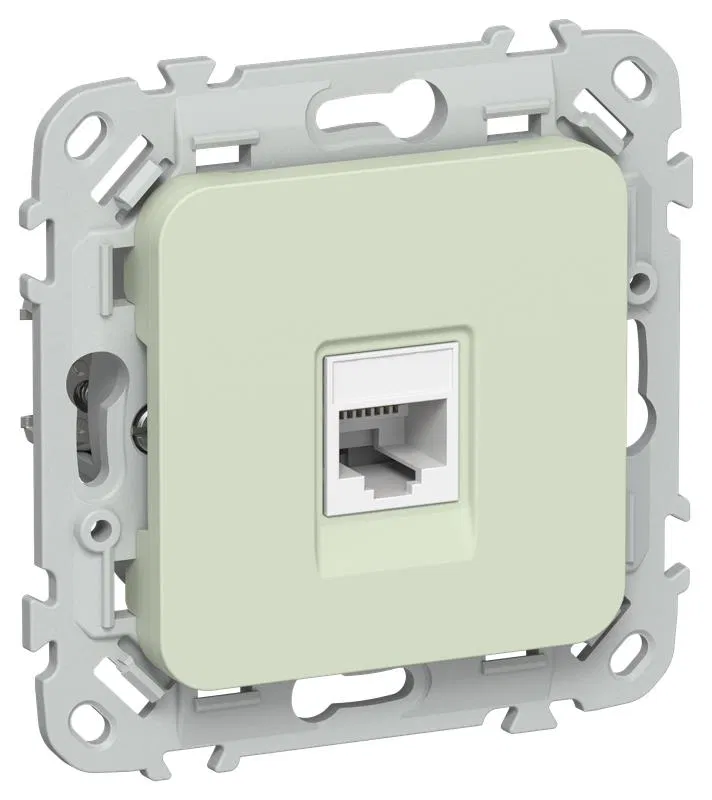 Розетка компьютерная СП FLITE РК6-1-0-ФлП RJ45 кат.6 UTP механизм панг IEK FI-K12-2-K92