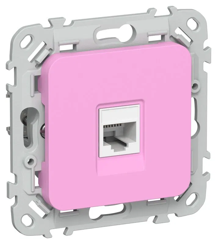 Розетка компьютерная СП FLITE РК6-1-0-ФлПр RJ45 кат.6 UTP механизм пурпур. IEK FI-K12-2-K99