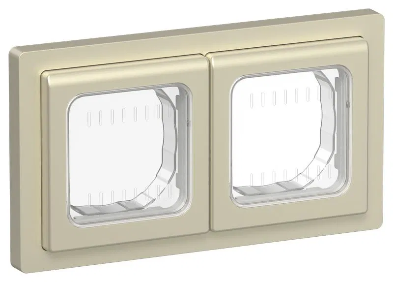 Рамка 2-м СП FLITE Рпро-2-55-ФлШ IP55 шампань IEK FI-M20-32-55-K37