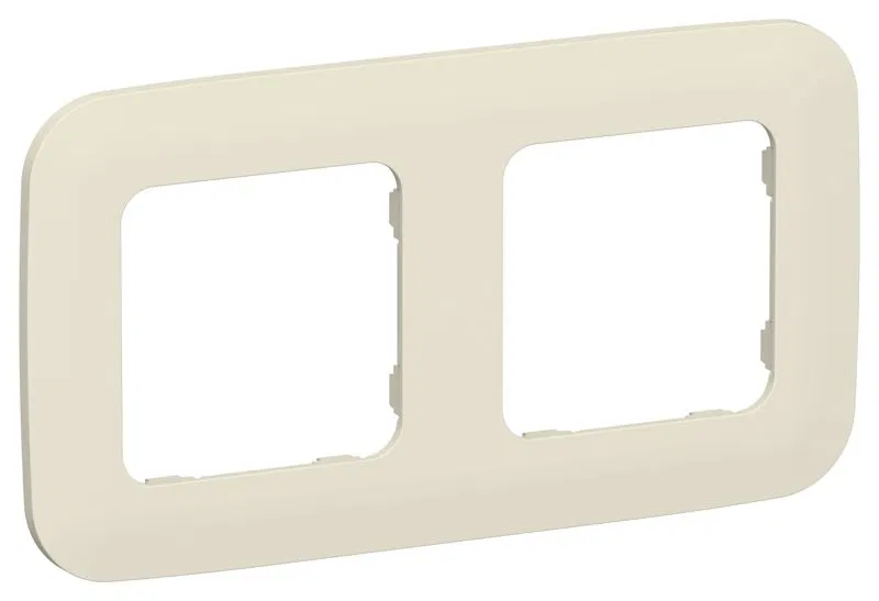 Рамка 2-м СП FLITE РУ-2-А-ФлСл сливочный IEK FI-M22-31-20-K86