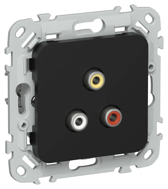 Розетка RCA СП FLITE РАрса-ФлЧ механизм черн. IEK FI-R10-K02