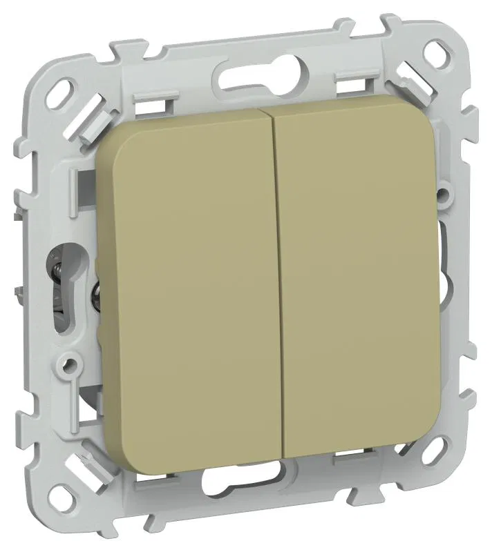 Выключатель 2-кл. СП FLITE ВС12-1-0-ФлО 10А механизм олив. IEK FI-V20-0-10-1-K26