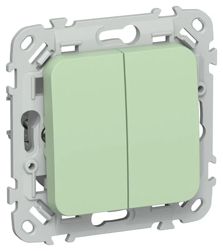 Выключатель 2-кл. СП FLITE ВС12-1-0-ФлФ 10А механизм фисташк. IEK FI-V20-0-10-1-K93