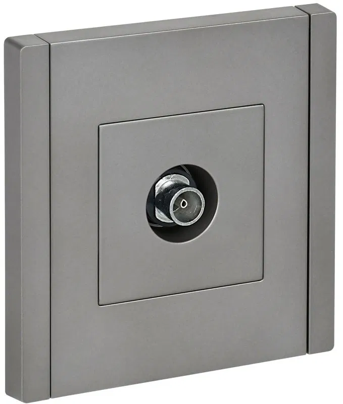 Розетка TV оконечная FORTE&PIANO FP528 сталь IEK FP-A10-O-K46