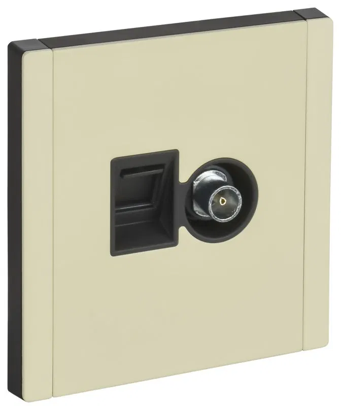 Розетка 2-м FORTE&PIANO FP837M TV + RJ45 кат.6 сл. кость IEK FP-AK20-2-M-K41