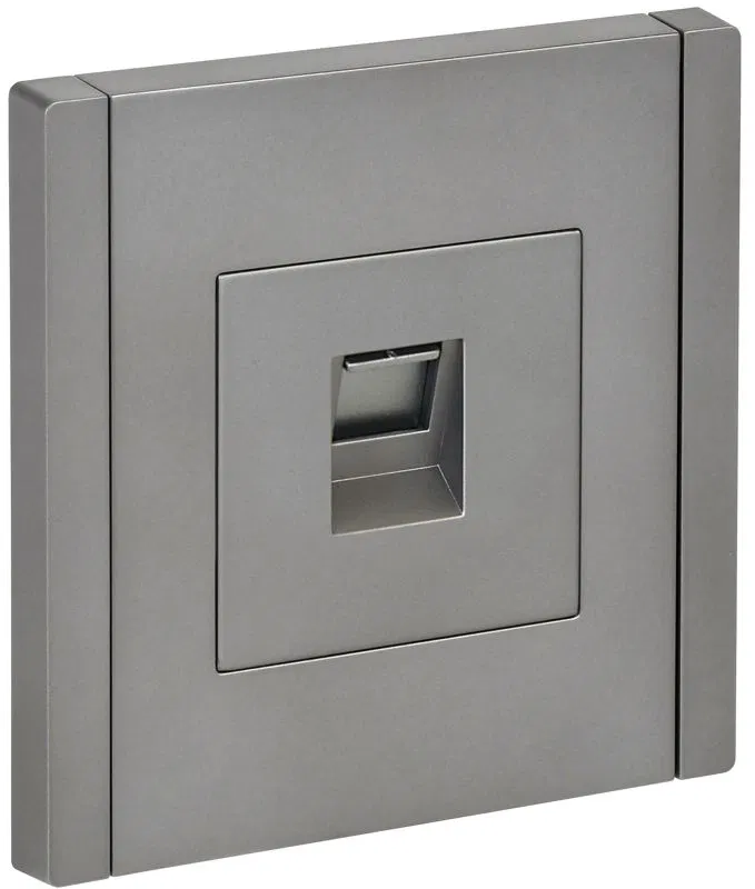 Розетка компьютерная RJ45 кат.5E FORTE&PIANO FP532 сталь IEK FP-K10-1-K46