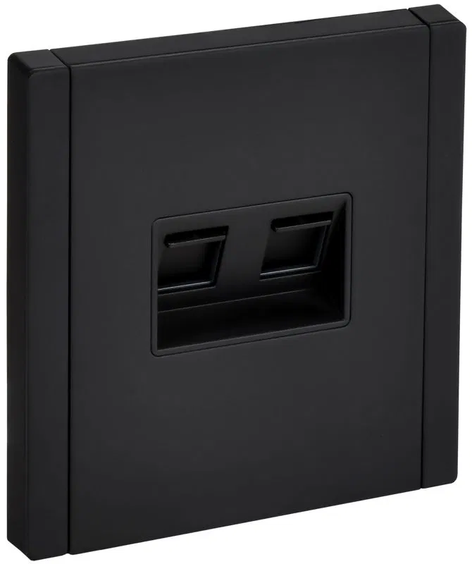 Розетка компьютерная 2-м FORTE&PIANO FP133M RJ45 кат.5E черн. IEK FP-K20-1-M-K02